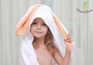 Bamboo Viscose Amber Bunny Hooded Towel & 2 Washcloths